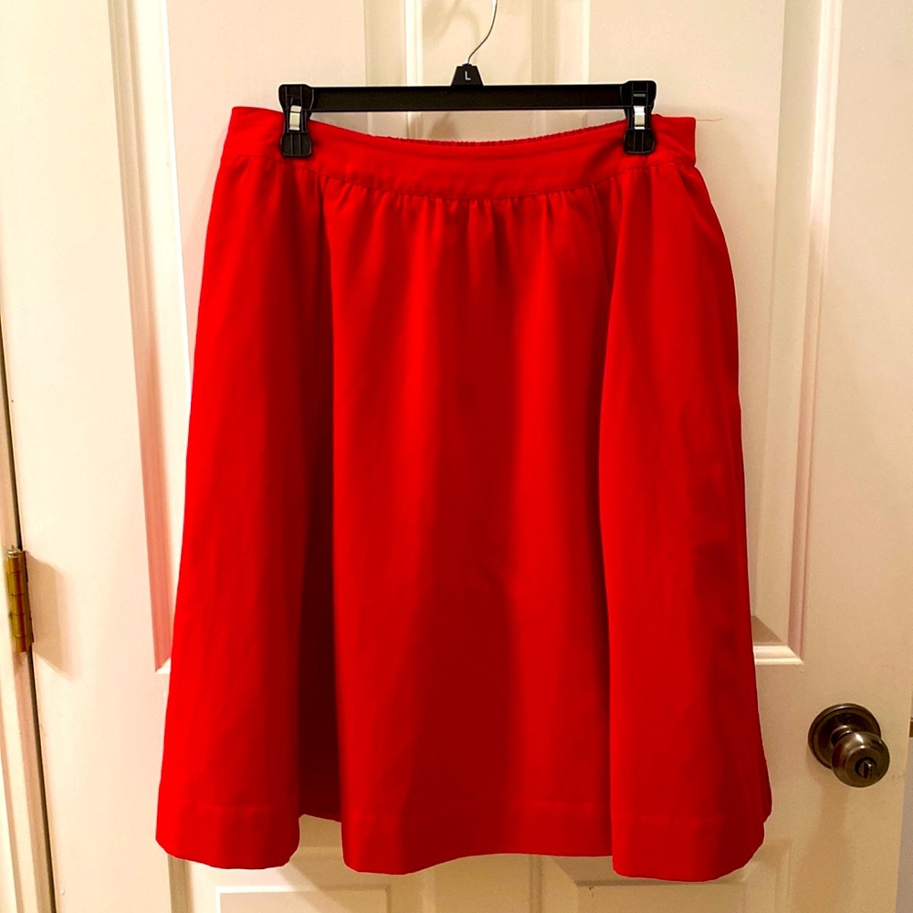 Red Cato skirt with sewn in petticoat and pockets (M-L)